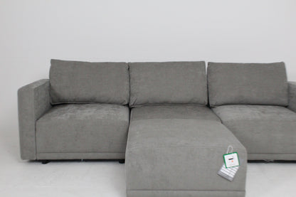 John Lewis Bundle Bold Arm 4 Seater Chaise End Sofa In Easy Clean Grey