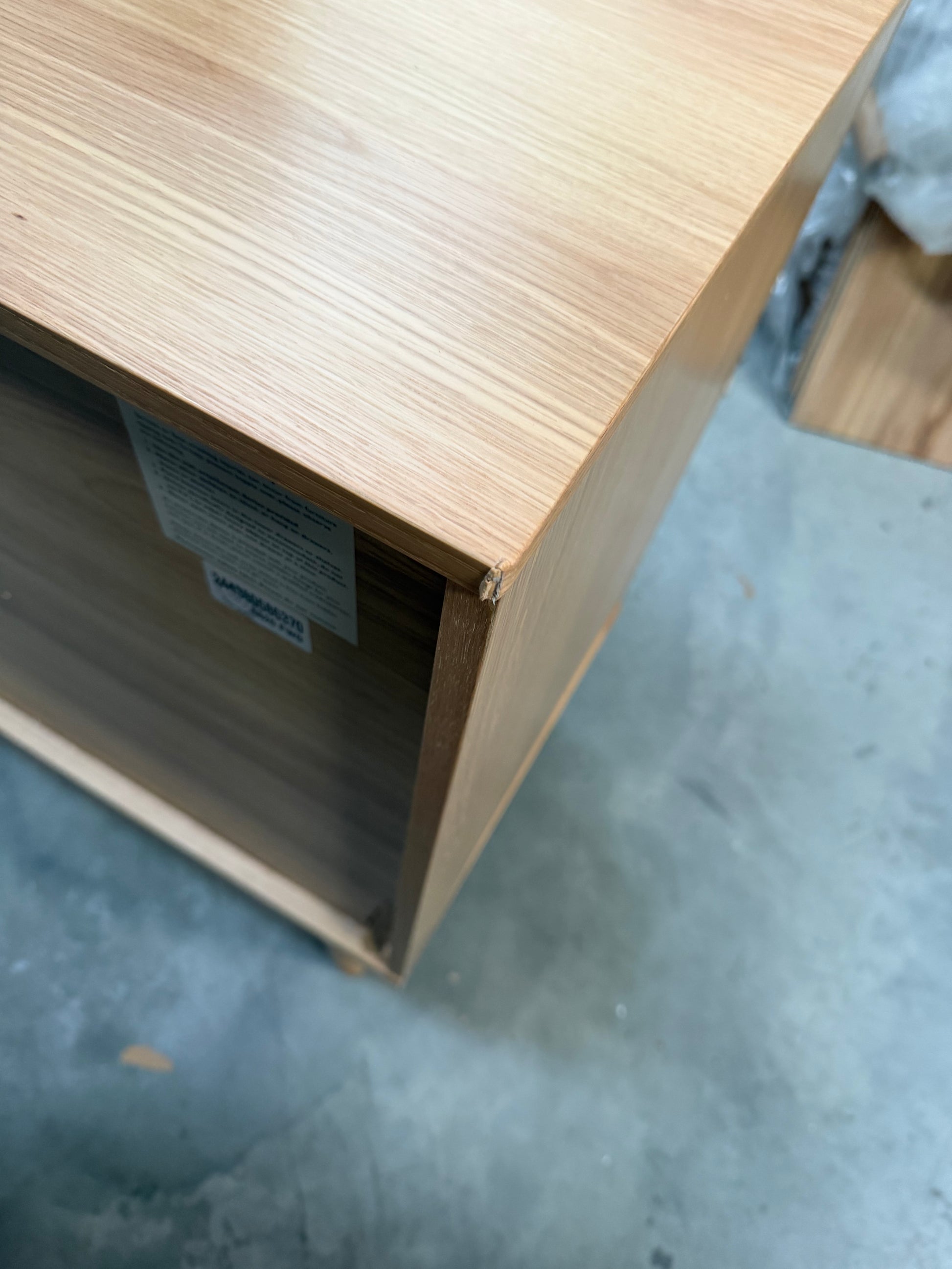 John Lewis Bow 6 Drawer Chest, Natural