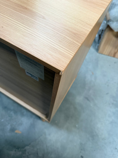 John Lewis Bow 6 Drawer Chest, Natural