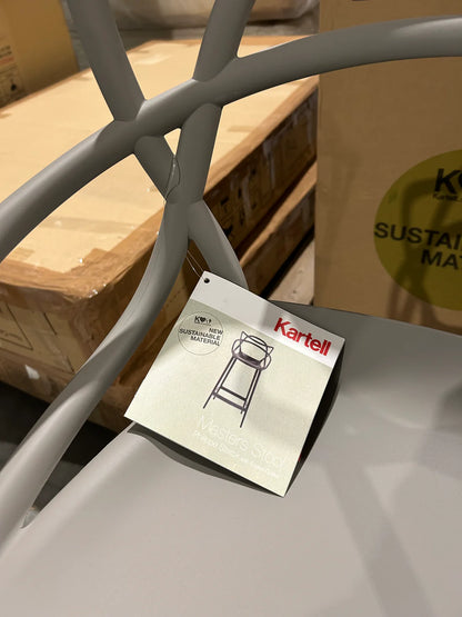 Kartell Philippe Starck for Kartell Masters Bar Stool, Grey Kitchen Dining
