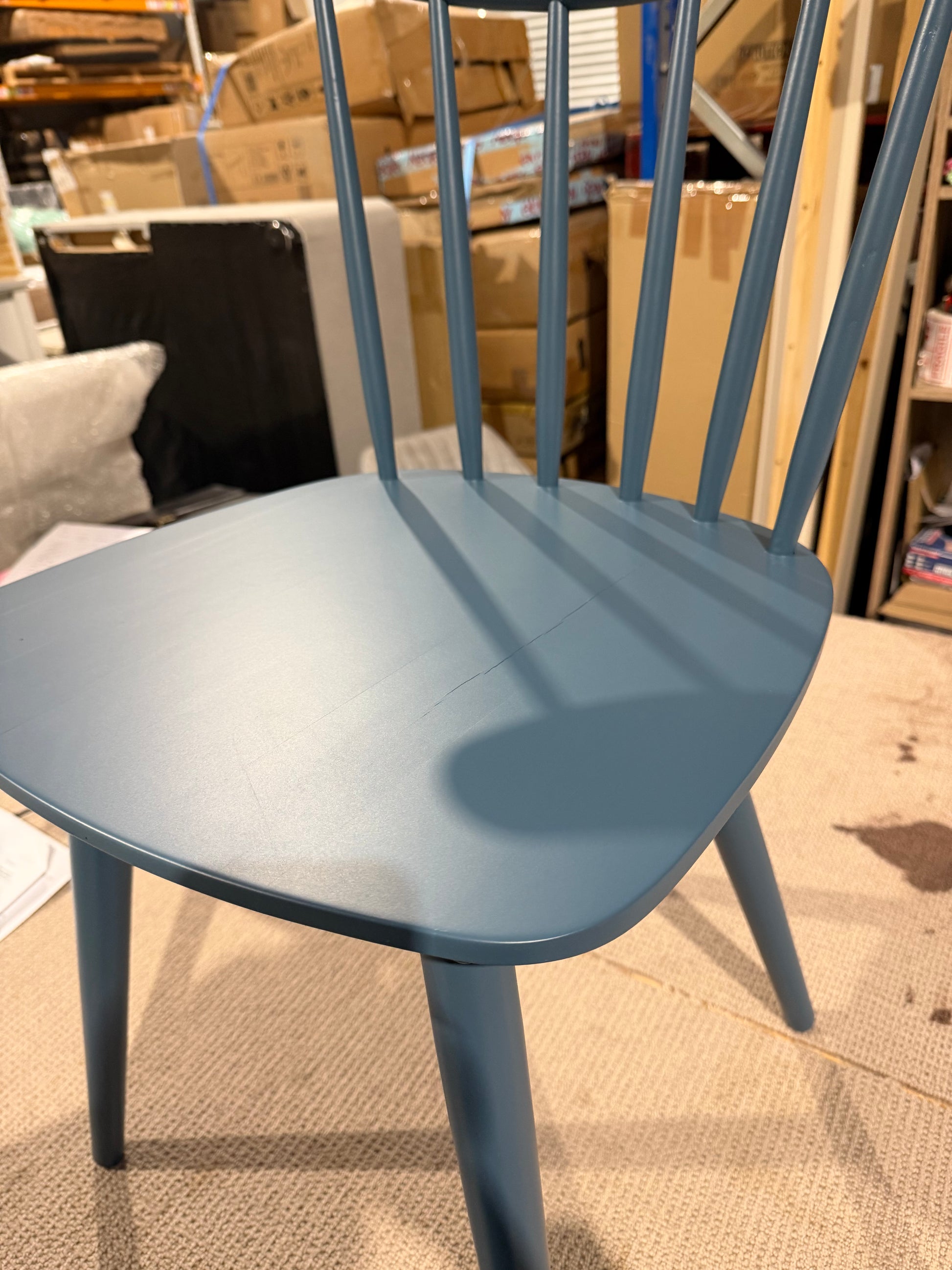 John Lewis Spindle Dining Chair Set of 2 Blue