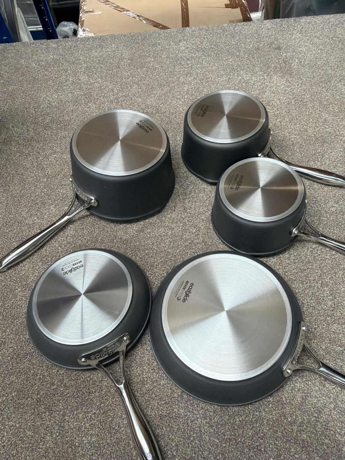 Eaziglide Neverstick3 Professional Aluminium Non-Stick Pan Set, 5 Piece