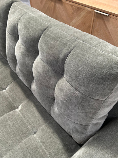 John Lewis Draper II Large 3 Seater Sofa Plush Chenille Moss Green