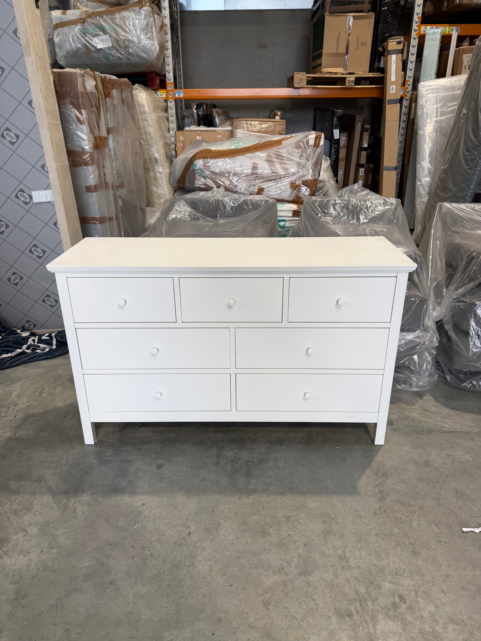 John Lewis Chest of Drawer White Wilton 7 Drawer Chest