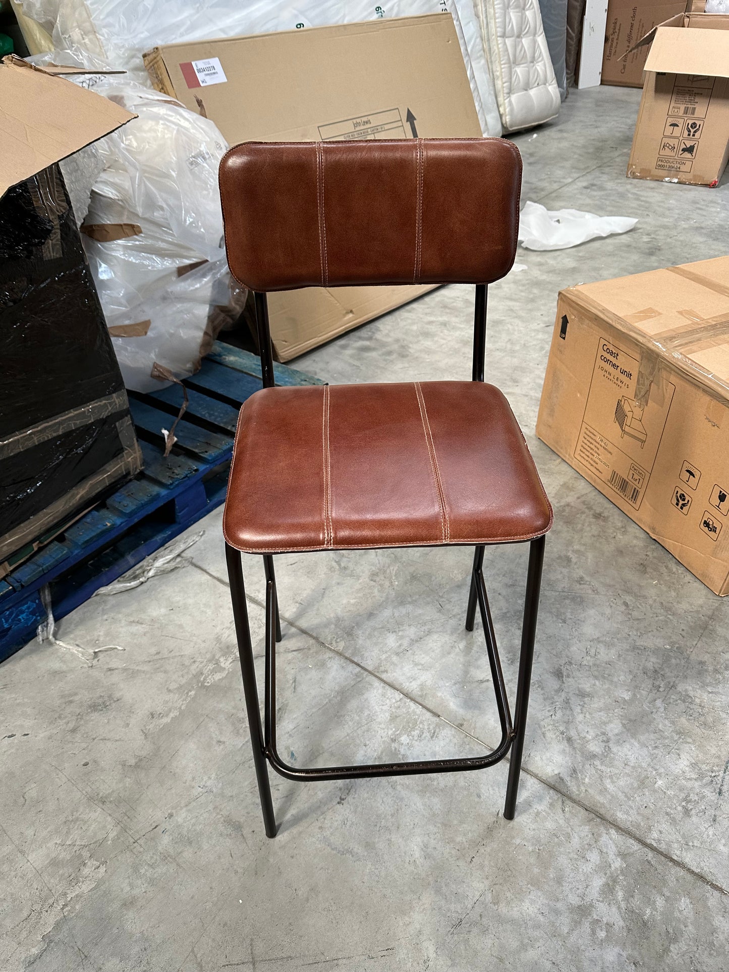 nkuku Ukari Counter Chair Chocolate Brown