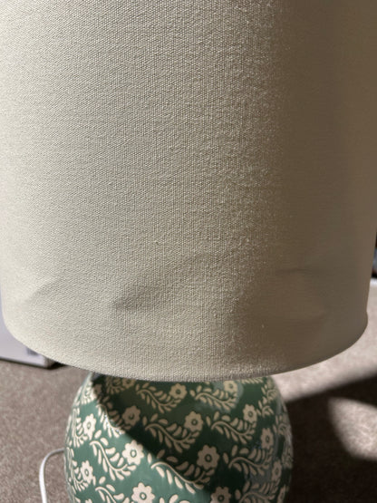 John Lewis Agnes Ceramic Floral Table Lamp, Green