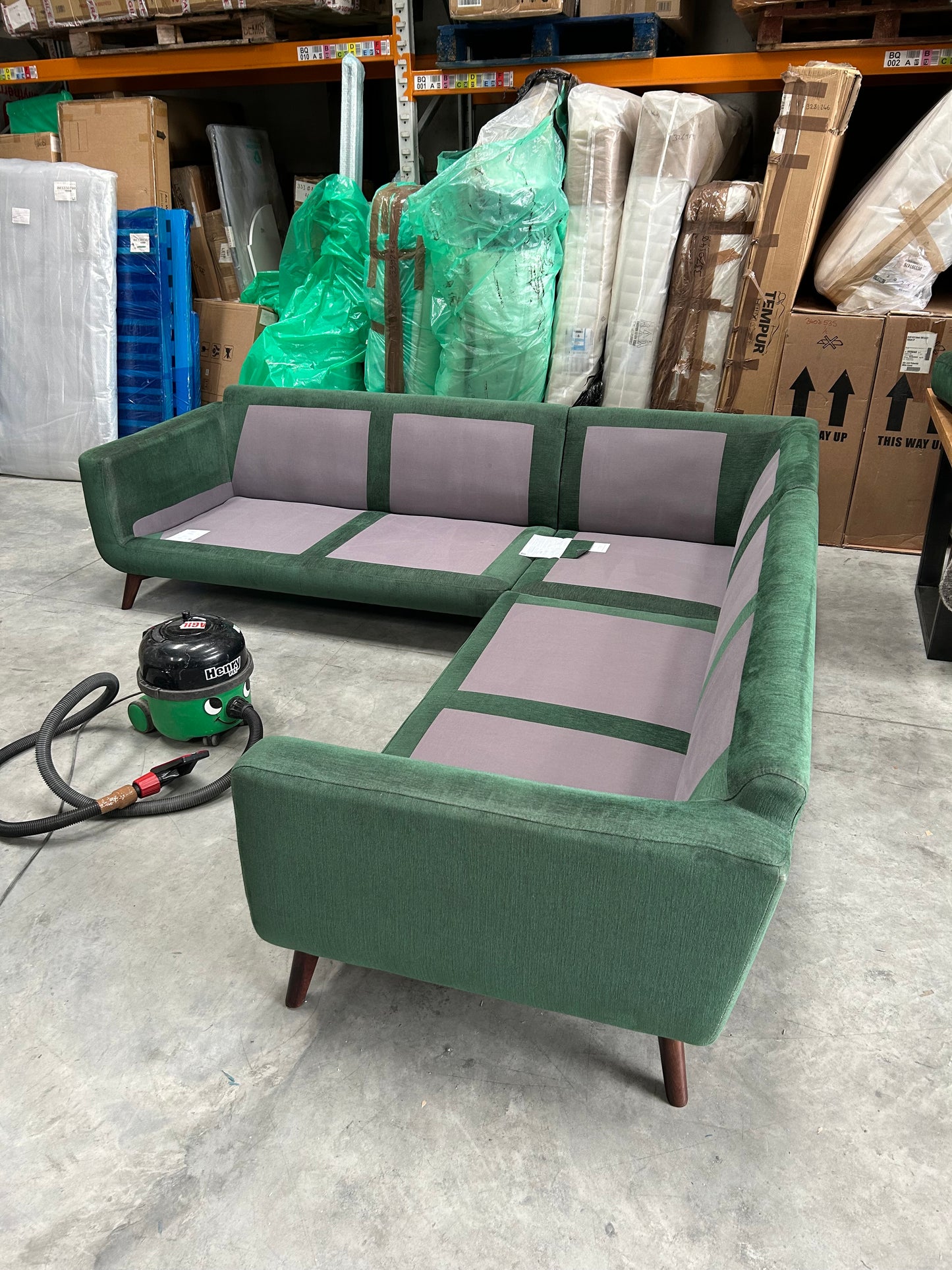 John Lewis Corner Sofa Camden 5+ Seater in Alpine Green