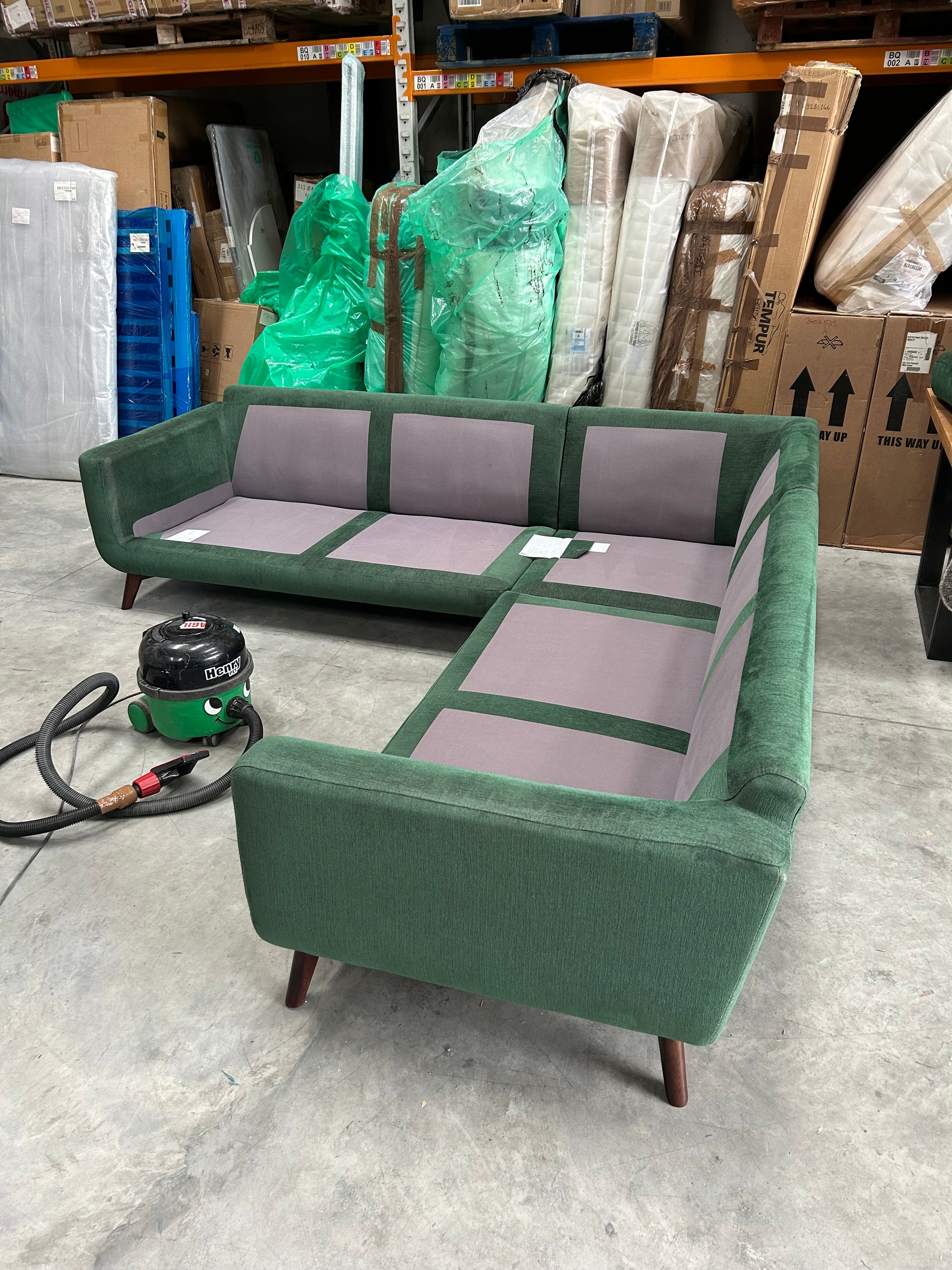 John Lewis Corner Sofa Camden 5+ Seater in Alpine Green