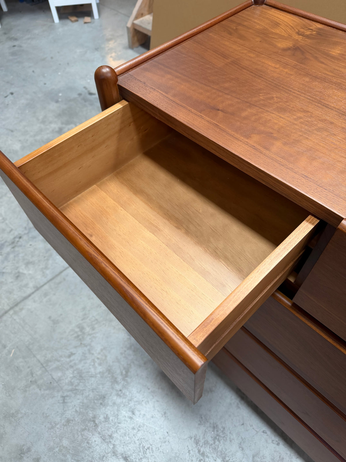 John Lewis Scandi 5 Drawer Wood Chest, Walnut Finish