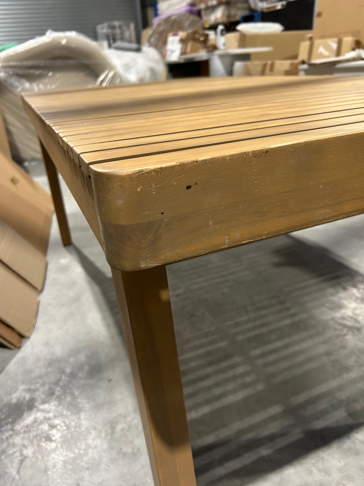 John Lewis Mona Rectangular Garden Dining Table, 175cm Natural