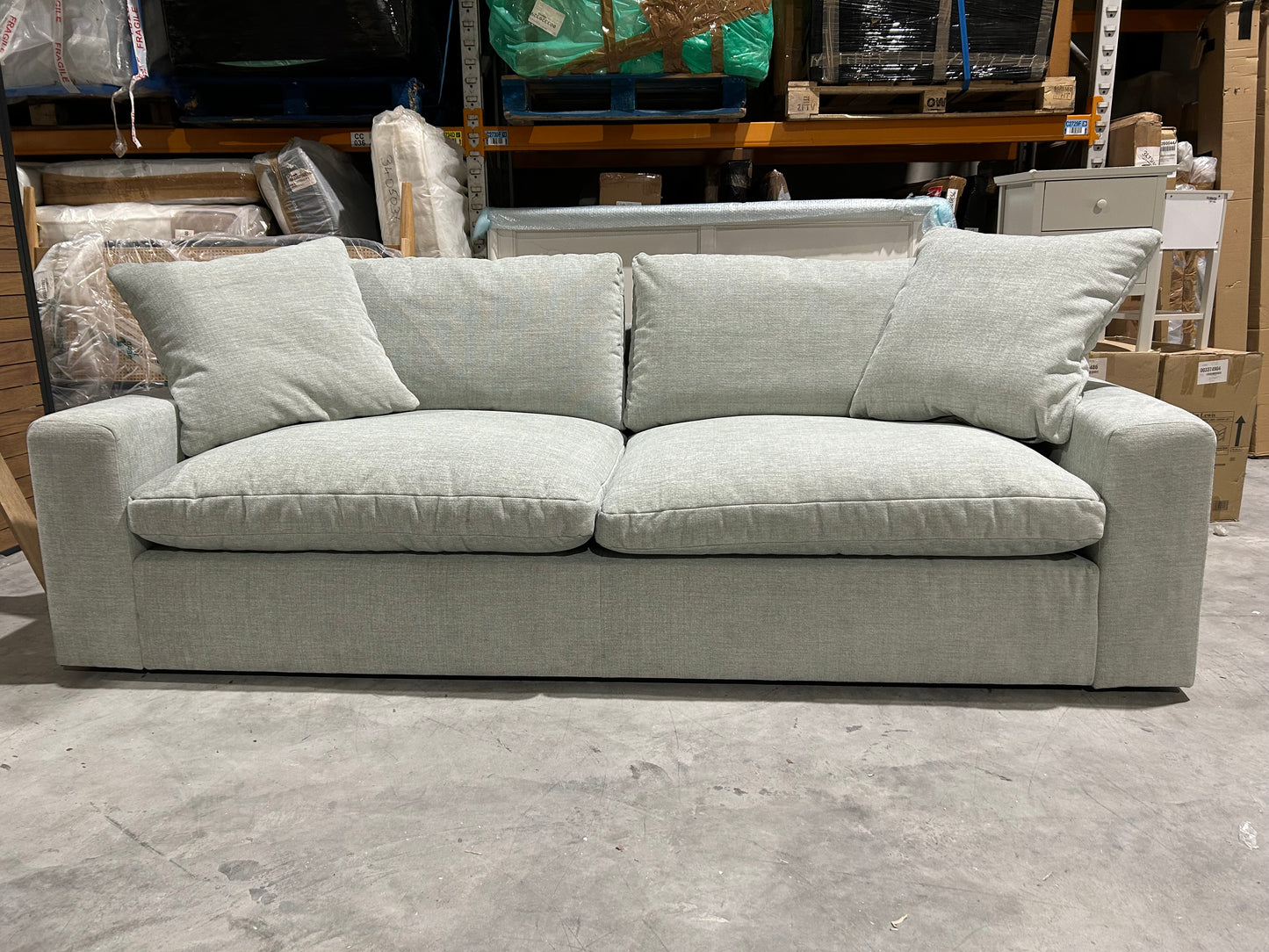 John Lewis Mellow Grand 4 Seater Sofa Aquaclean Sea Grass