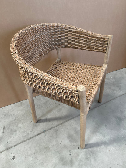 John Lewis Burford Garden Woven Dining Chairs Single Chair Acacia Wood Natural