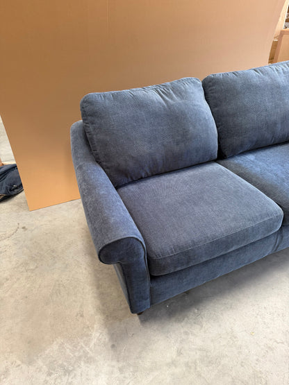 John Lewis Camber Double Sofa Bed, Dark Leg Aquaclean Titan Navy