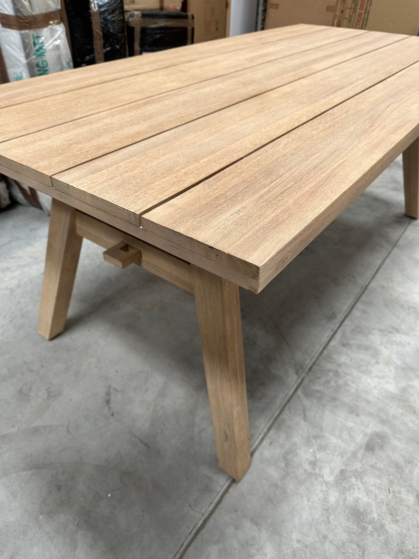 John Lewis Burford Rectangular Garden Dining Table, 190cm Natural