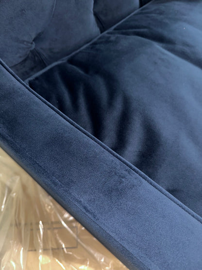 Swoon Pritchard Medium 2 Seater Sofa, Dark Leg, Ink Velvet 