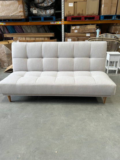 John Lewis Linear Medium 2 Seater Sofa Bed, Light Leg, Topaz Natural