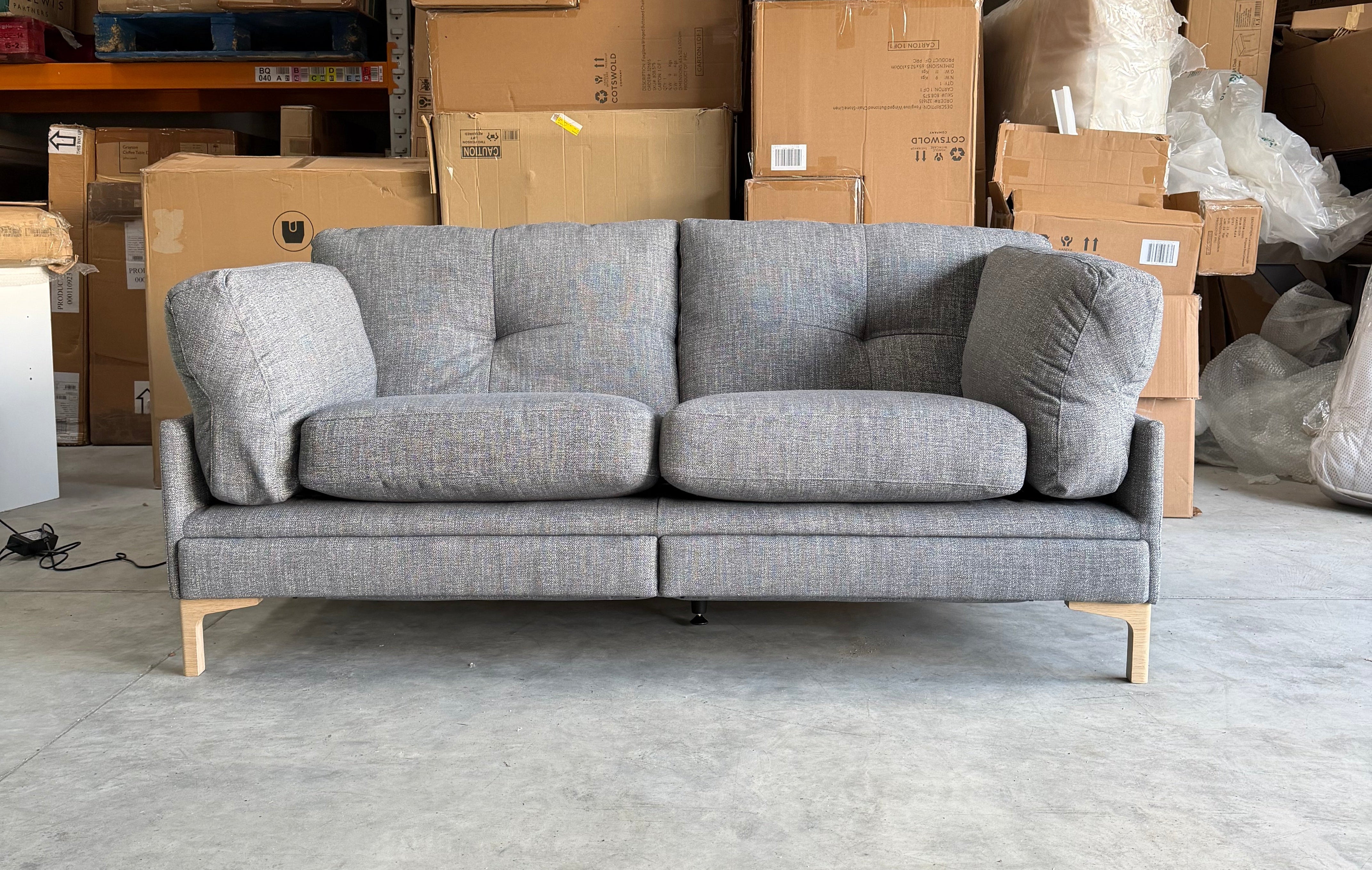 John Lewis Sofa Power Recliner Java Medium 2 Seater Storm Grey Easy Cl