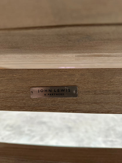 John Lewis Burford Rectangular Garden Dining Table, 190cm Natural