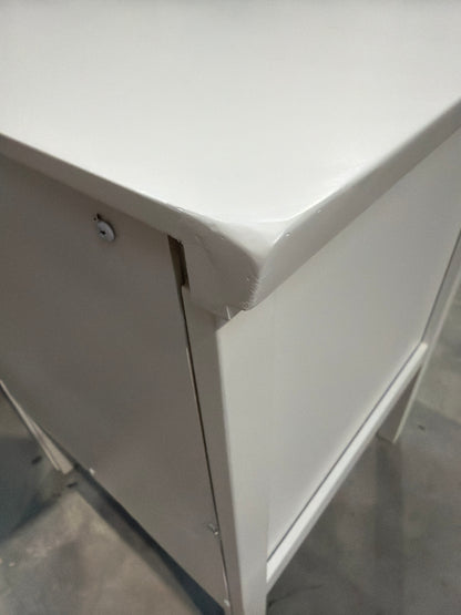 John Lewis Wilton 2 Drawer Bedside Storage Cabinet White