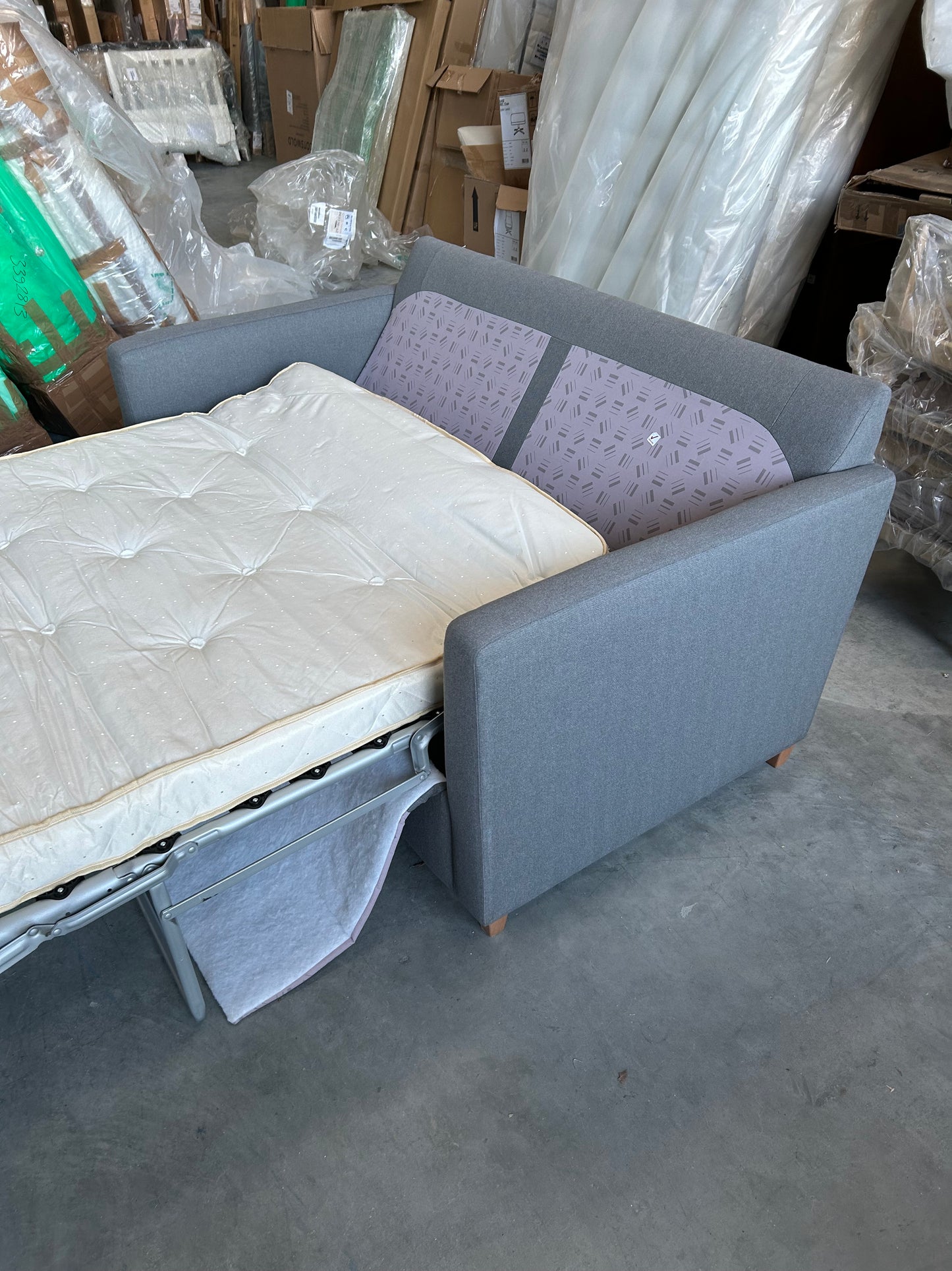 John Lewis Bailey II Double Sofa bed Soft Weave Steel