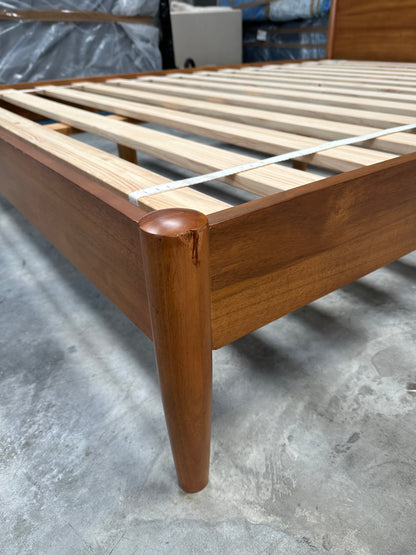 West Elm Mid-Century Wood Bed Frame, King, Acorn