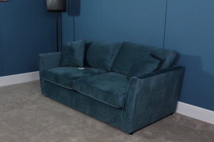 Brook & Wilde 2 Seater Sofa Bed in Teal Velvet - Made in UK - Bespoke