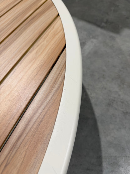 John Lewis Lozenge 4-Seater Modular Curved Garden Sofa & Coffee Table Set Cream