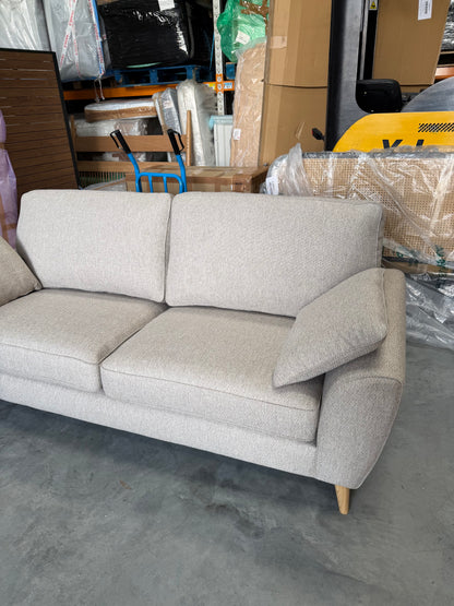 John Lewis Ambleside Large 3 Seater Sofa, Light Leg, Textured Weave Natural