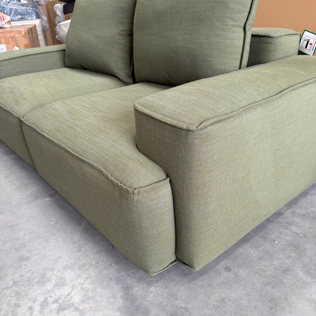 John Lewis Border Large 3 Seater Sofa, Dark Leg