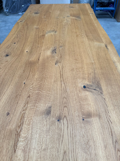 John Lewis Ripley Fixed Dining Table, Straight Edge, Solid Oak Natural Oil, L280 x W100cm - LIST