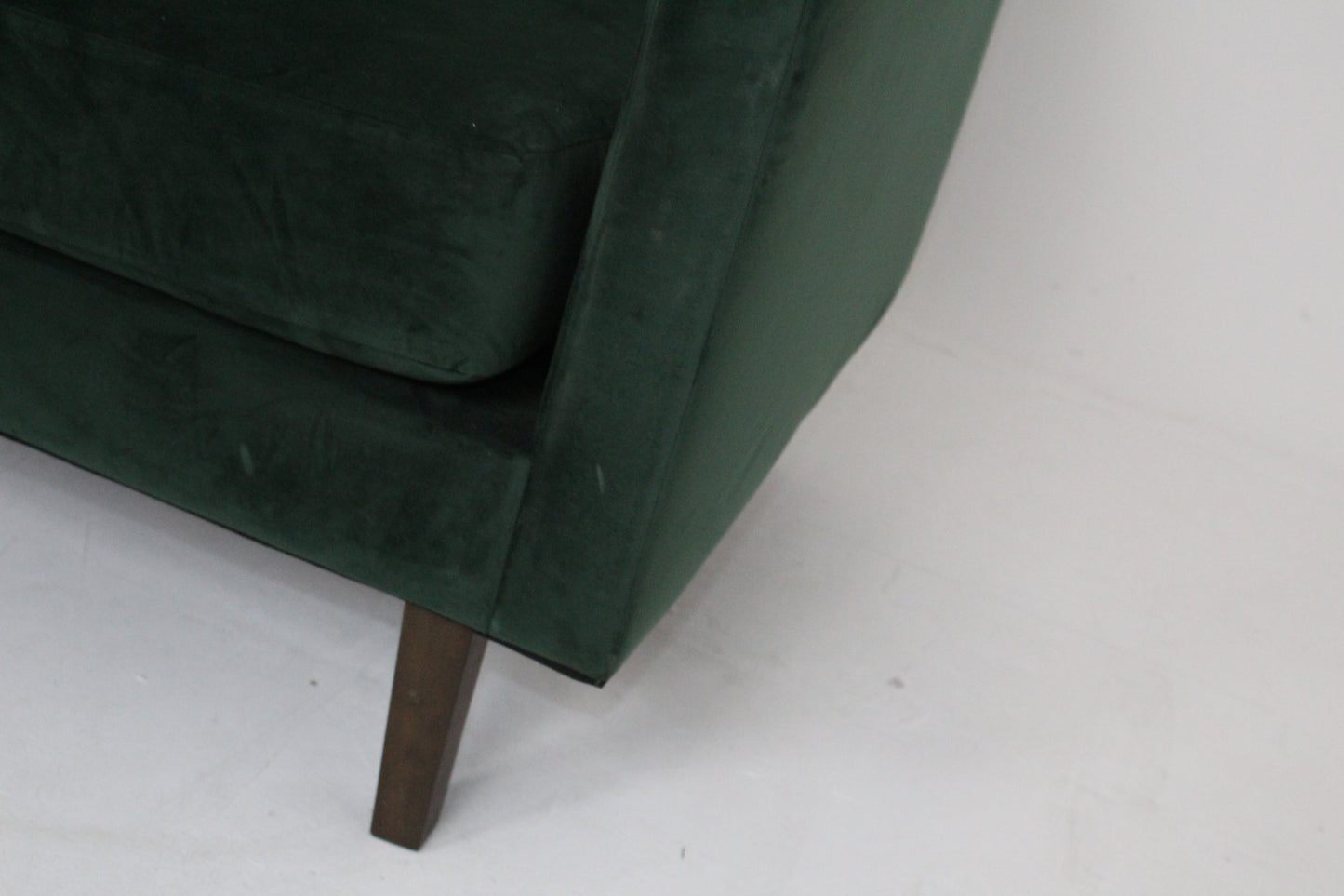 John Lewis Eavis Small 2 Seater Sofa, Dark Leg, Bottle Green Smooth Velvet