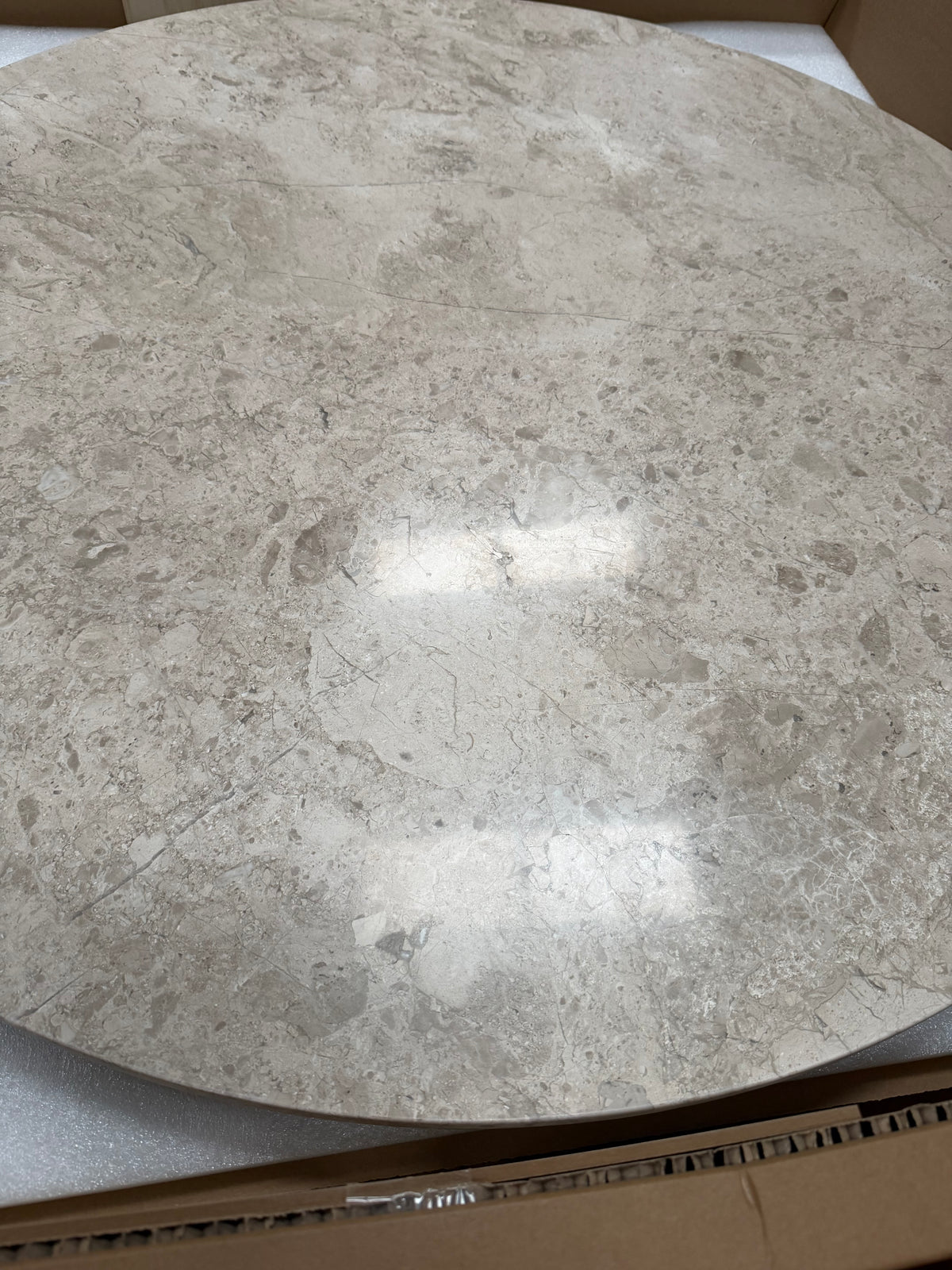 John Lewis Ritz Marble Dining Table, Brown