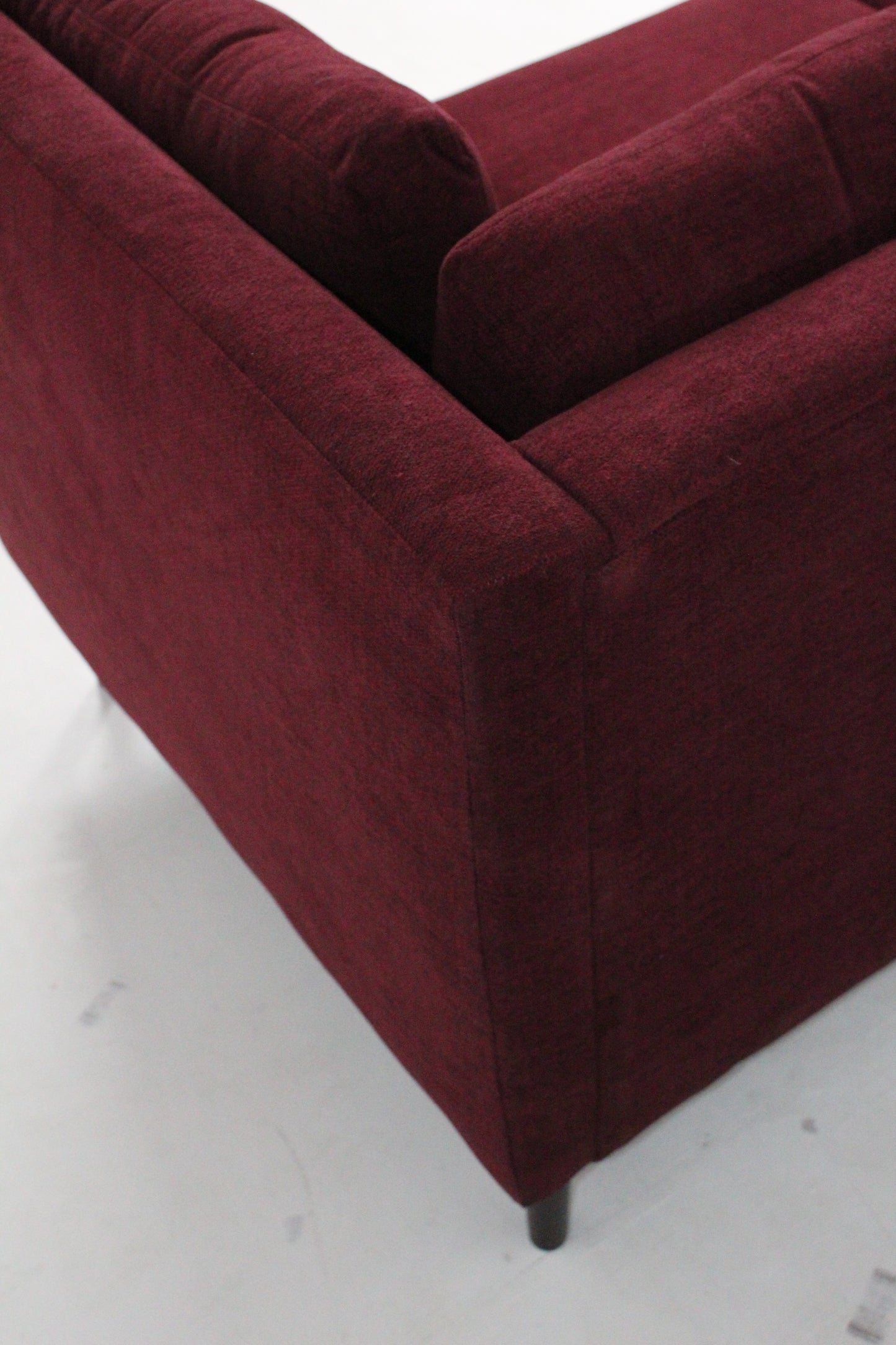 JOHN LEWIS BOOTH MEDIUM 2 SEATER SOFA IN A DEEP RED