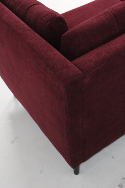 JOHN LEWIS BOOTH MEDIUM 2 SEATER SOFA IN A DEEP RED