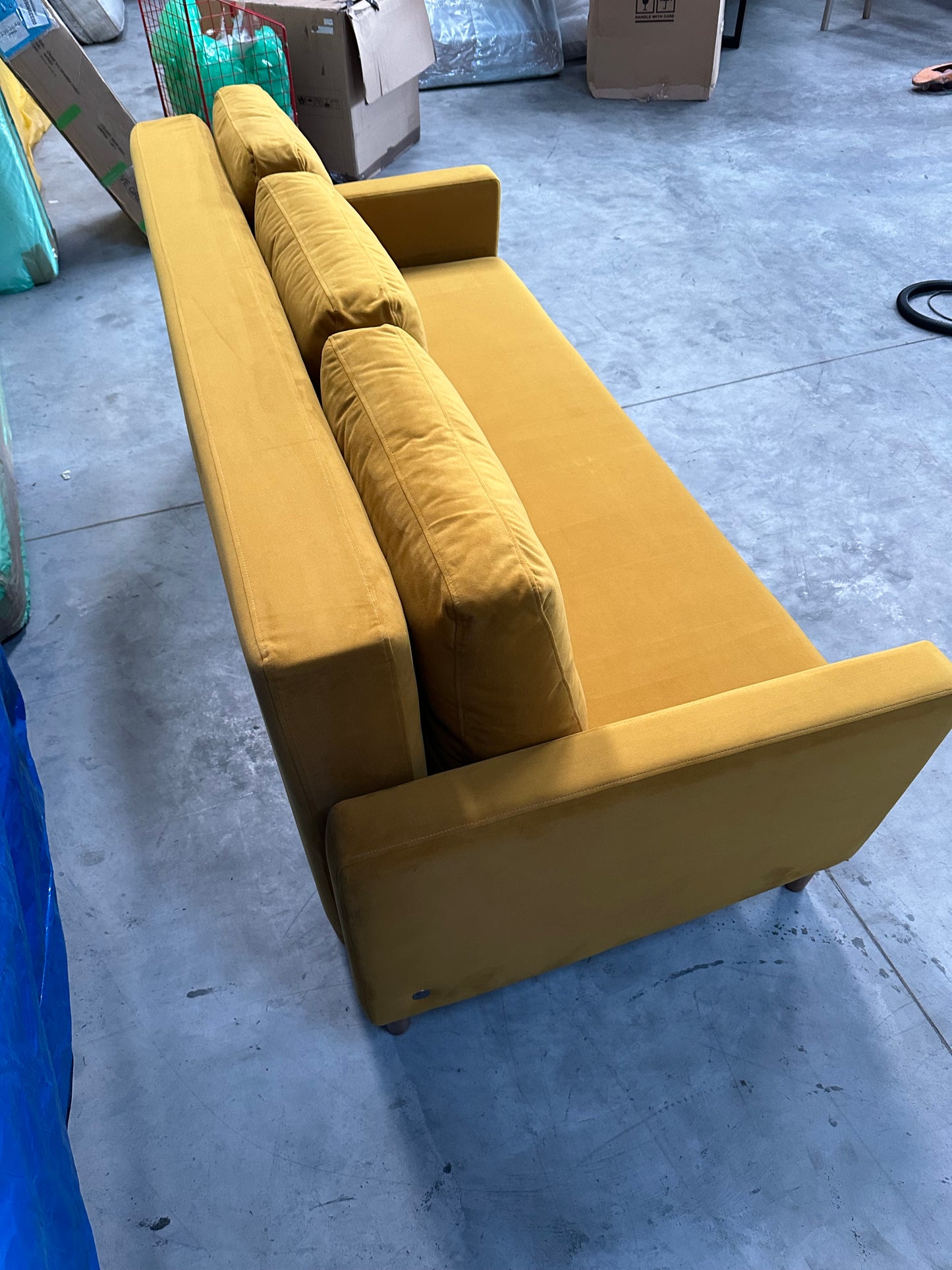 G Plan Vintage The Fifty Four Large 3 Seater Sofa Bed, Plush Turmeric