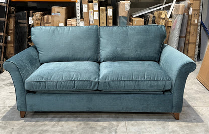 John Lewis Charlotte Grand 4 Seater Sofa Bed , Dark Leg, Teal Aquclean