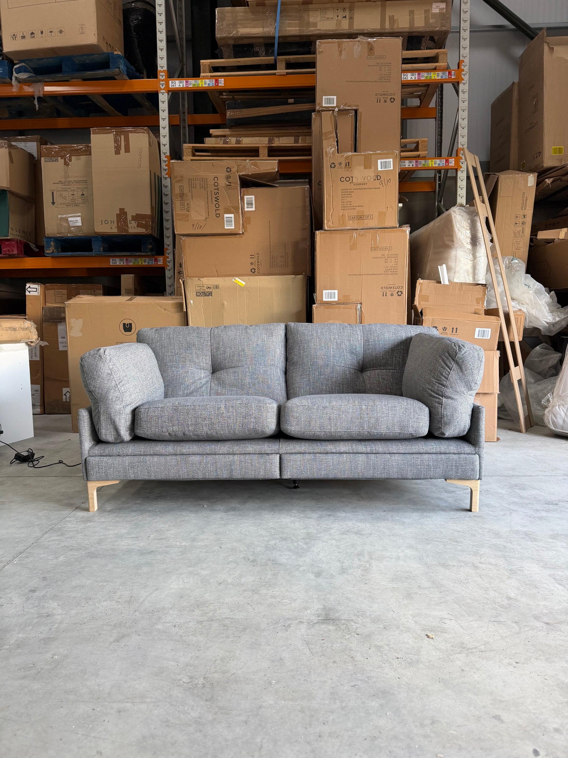 John Lewis Sofa Power Recliner Java Medium 2 Seater Storm Grey Easy Clean