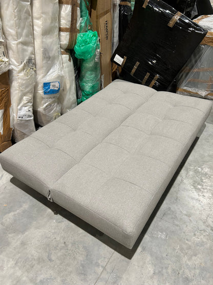 John Lewis Linear Medium 2 Seater Sofa Bed, Light Leg Cambridge Smoke