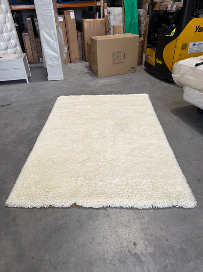 John Lewis Shaggy Pure Wool Rug, Natural, L240 x W170cm