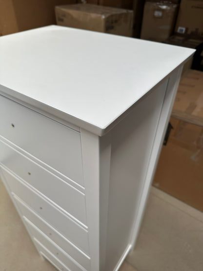 John Lewis Wilton 6 Drawer Tallboy Chest White Bedroom Furniture
