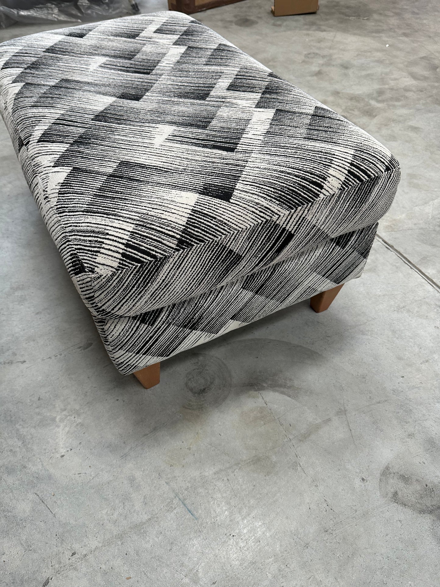 John Lewis Bailey II Footstool in a Bespoke Fabric Pattern
