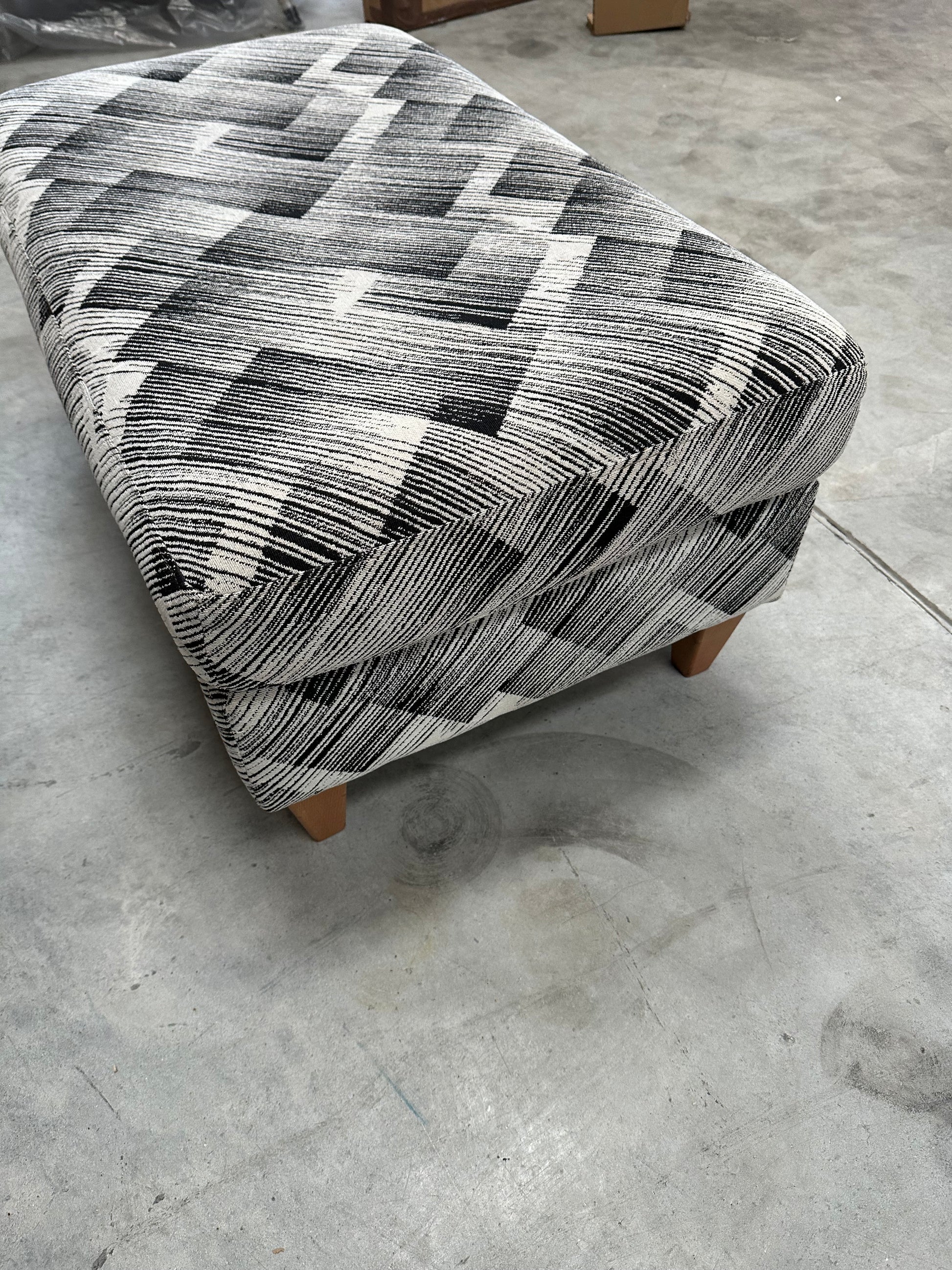 John Lewis Bailey II Footstool in a Bespoke Fabric Pattern