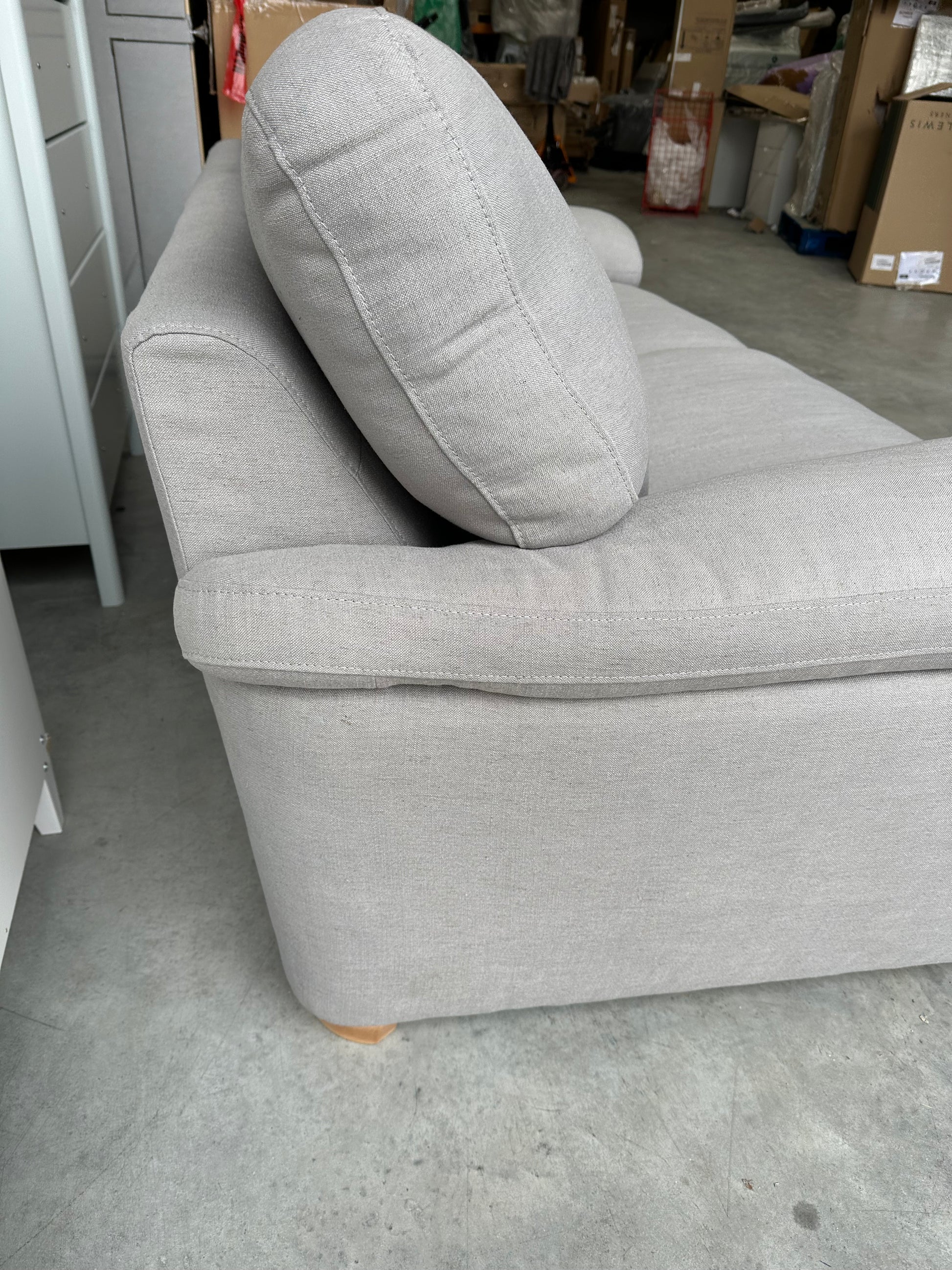 John Lewis Camden Large 3 Seater Sofa in Linen Storm Grey