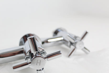 Hudson Reed Kristal Cross Head Basin Taps (pair).