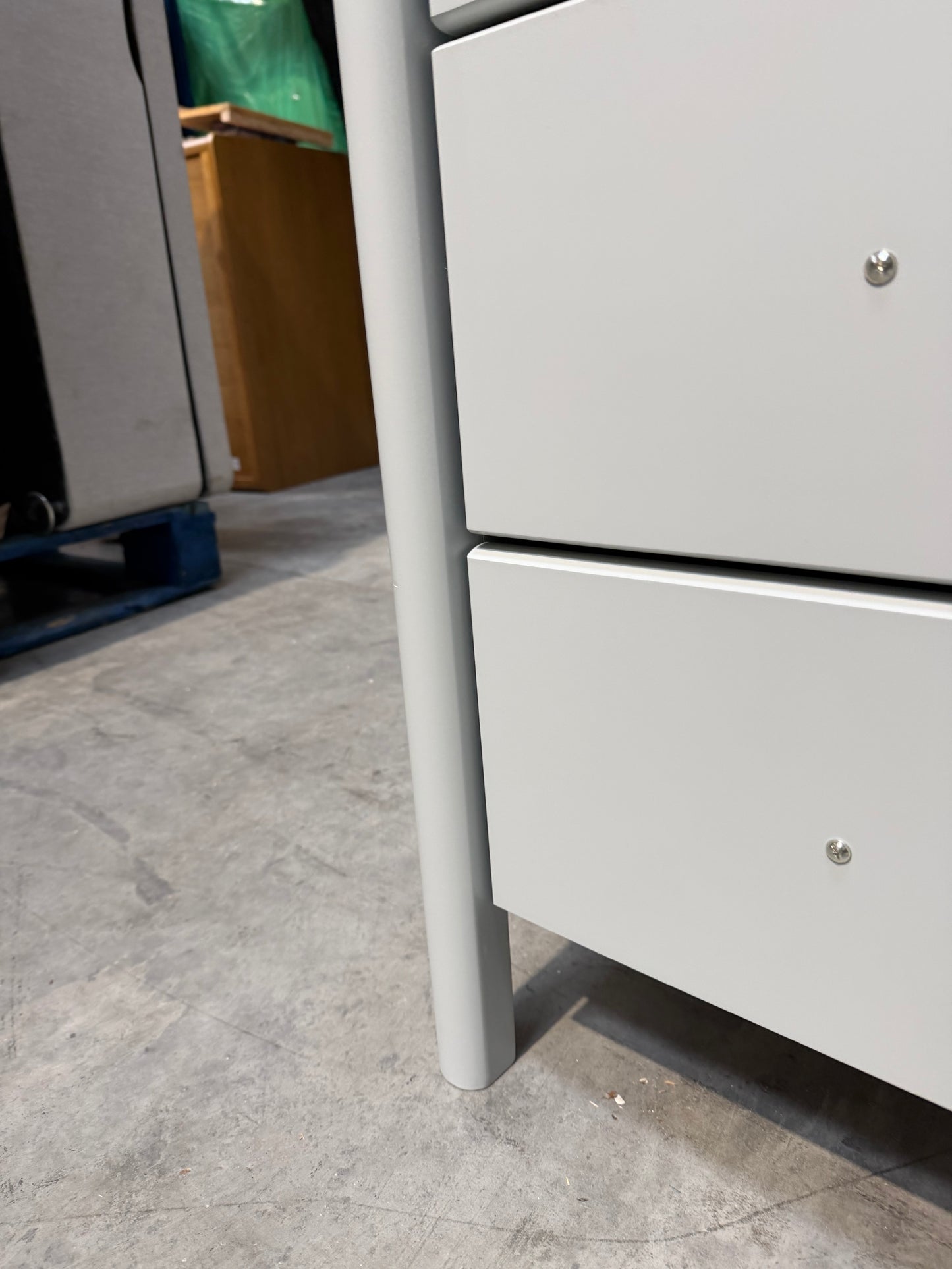 John Lewis Spindle 6 Drawer Chest Grey Bedroom