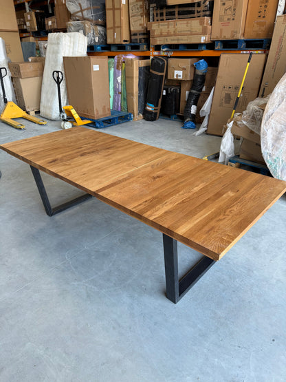 John Lewis Calia 8-10 Seater Extending Dining Table, Solid Oak