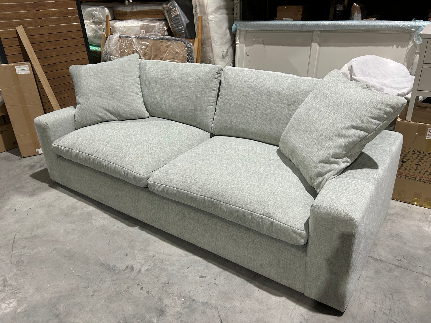 John Lewis Mellow Grand 4 Seater Sofa Aquaclean Sea Grass