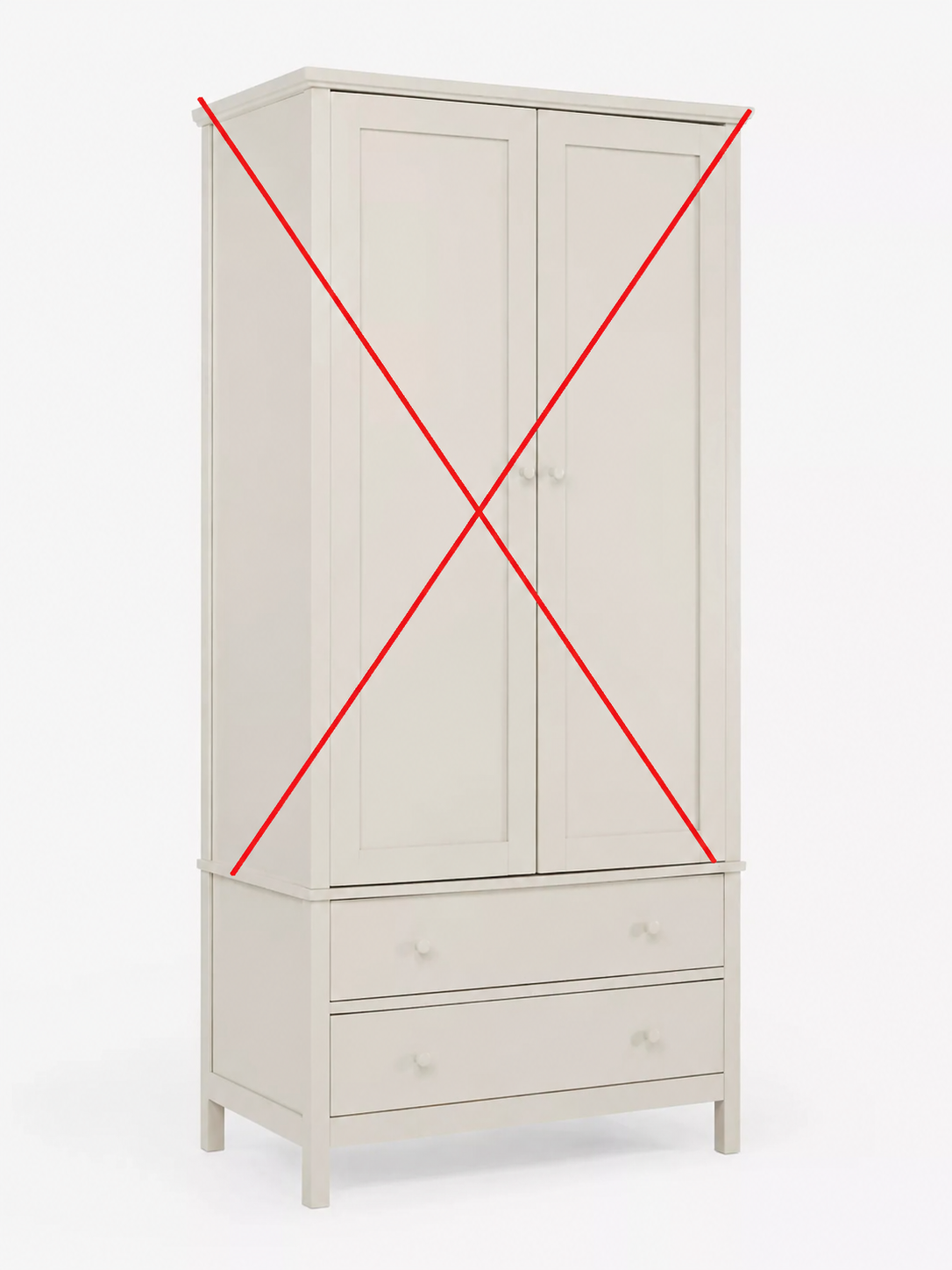 John Lewis Wilton Double Wardrobe Part, Linen
