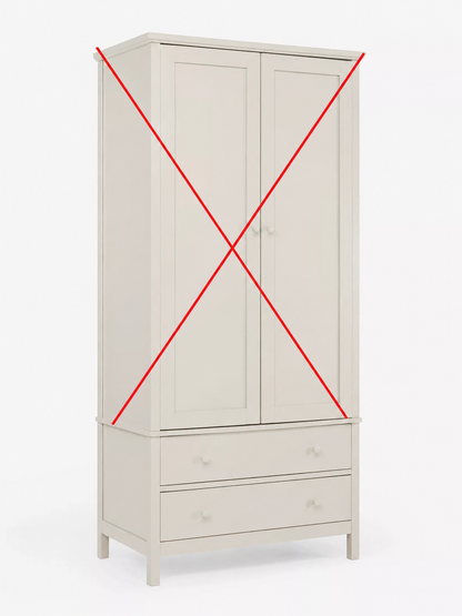 John Lewis Wilton Double Wardrobe Part, Linen