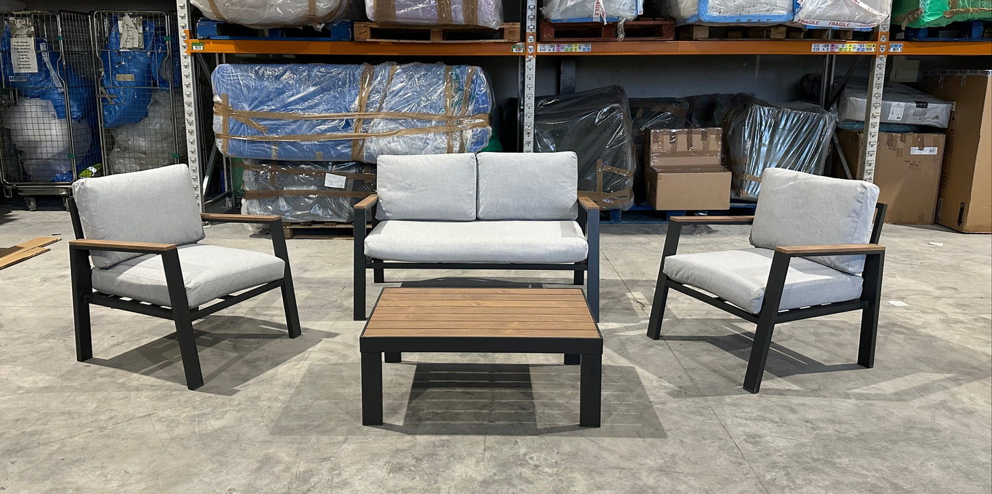 John Lewis Platform 4-Seater Garden Lounging Set, Grey